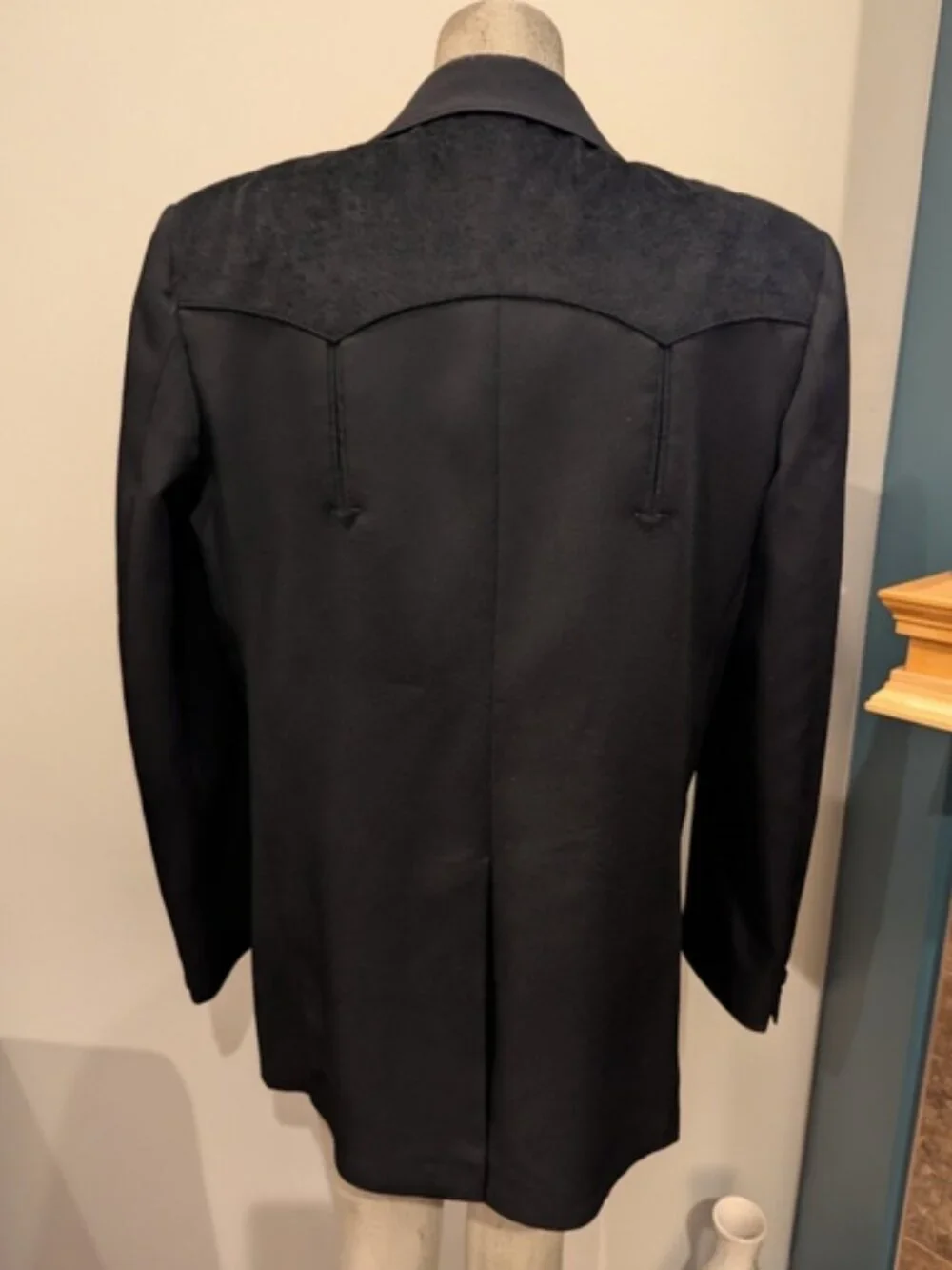 Pagano West Mens 44L Black Western Blazer Sports Coat Cowboy made in the USA